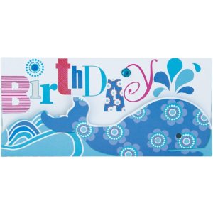 Busta porta soldi Artebene Happy Birthday-Whale