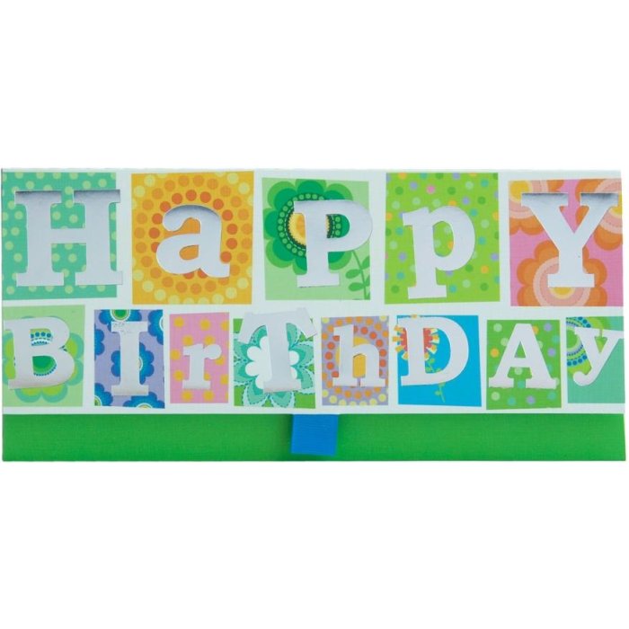 Busta denaro Artebene Happy Birthday-Flower Power