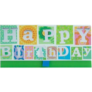 Busta denaro Artebene Happy Birthday-Flower Power