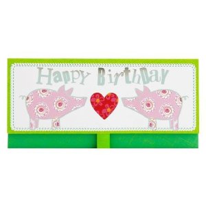 Busta porta soldi Artebene Compleanno-Pigs