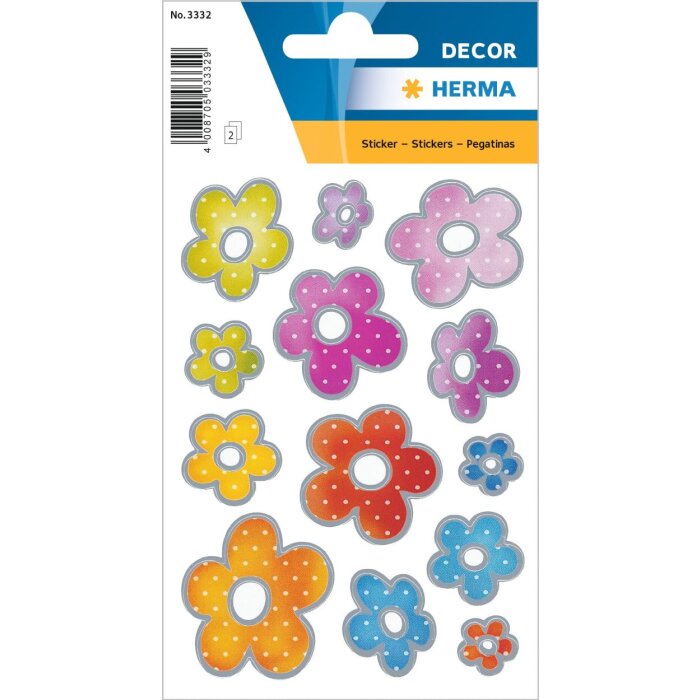 etichette decorative herma fiori argento goffratura 2 fogli.