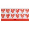 Artebene Busta porta soldi Cuori-Rosso-Argento
