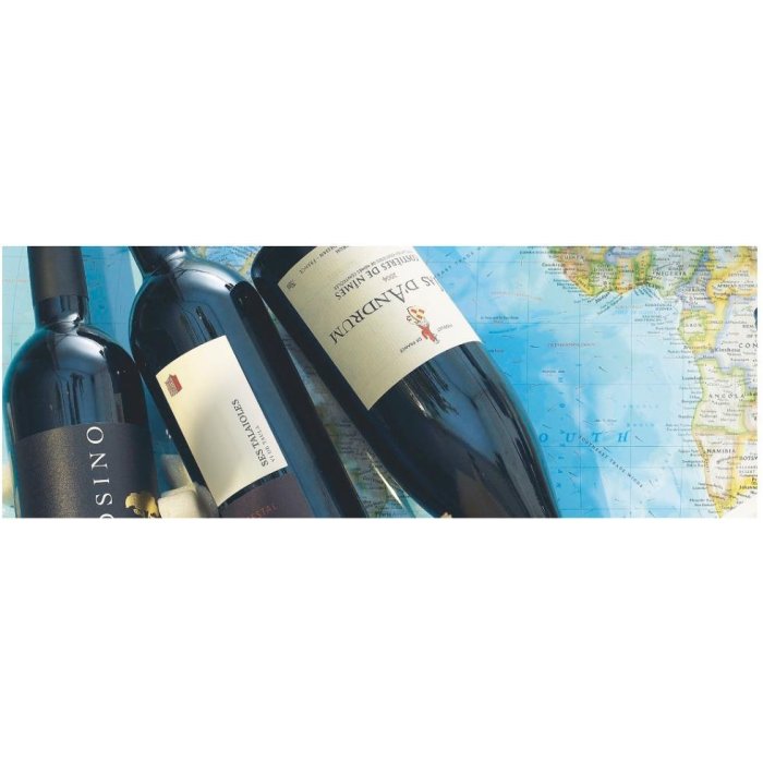 Artebene Map Bottiglie da vino-Map-21x8 cm