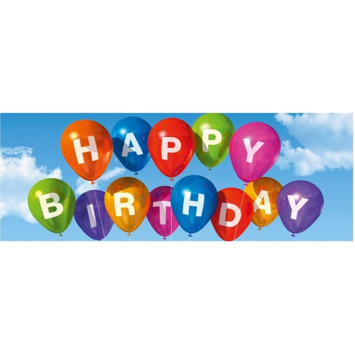 Biglietto Artebene Compleanno-Palloncini-21x8 cm