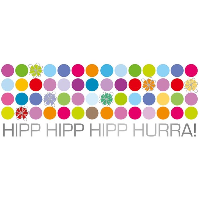 Artebene card embossing-Hipp Hipp Hurra-21x8 cm