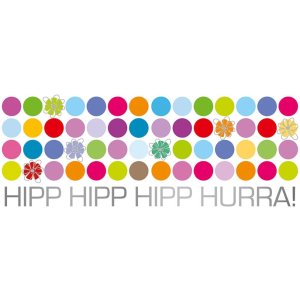 Artebene card embossing-Hipp Hipp Hurra-21x8 cm