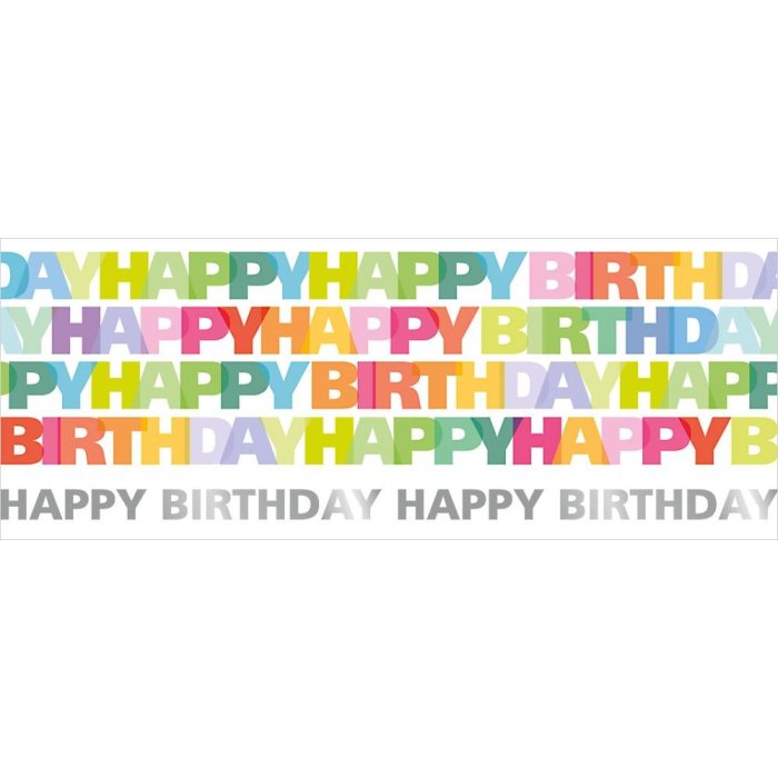 Artebene Card Embossing-Compleanno-multic.-21x8 cm