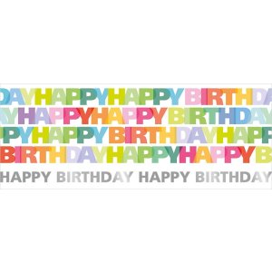 Artebene Card Embossing-Compleanno-multic.-21x8 cm
