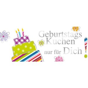 Artebene Card Embossing-Torta di compleanno-21x8 cm