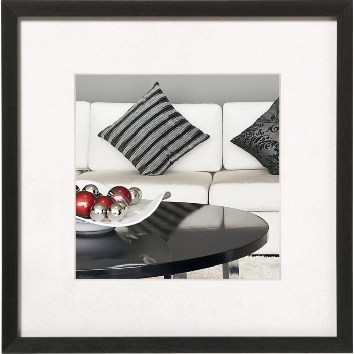 Walther Sedia con telaio in alluminio 20x20 cm nero