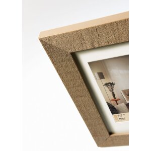 Cornice di legno beige marrone HOME 10x15 cm