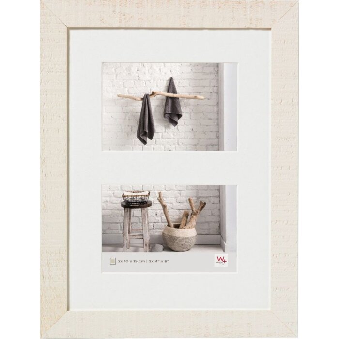 Walther cornice da galleria in legno HOME bianco crema 2 foto 10x15 cm