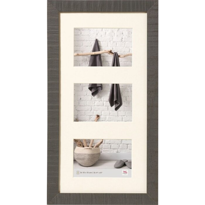 Walther Gallery Cornice in legno HOME 3 foto 10x15 cm Grigio