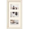 Cornice in legno per 3 foto 10x15 HOME bianco crema