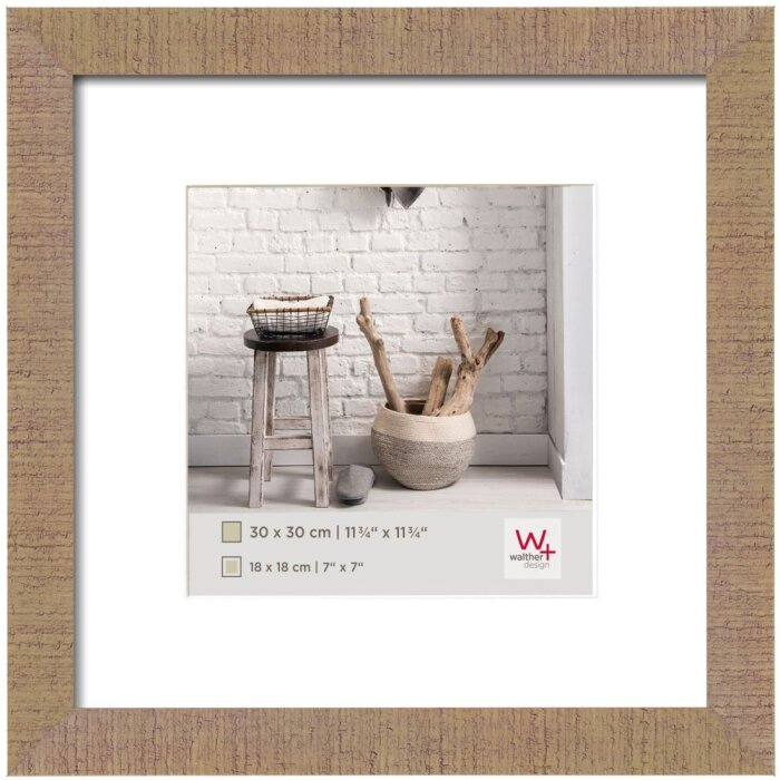 Walther casa cornice di legno beige marrone 30x30 cm