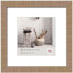 Cornice in legno 40x40 cm HOME beige marrone