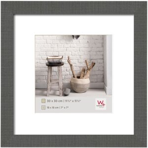 home Walther Cornice di legno 40x40 cm in grigio