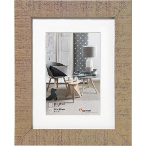 Walther Cornice in legno HOME beige marrone 15x20 cm con Passepaorut 10x15 cm