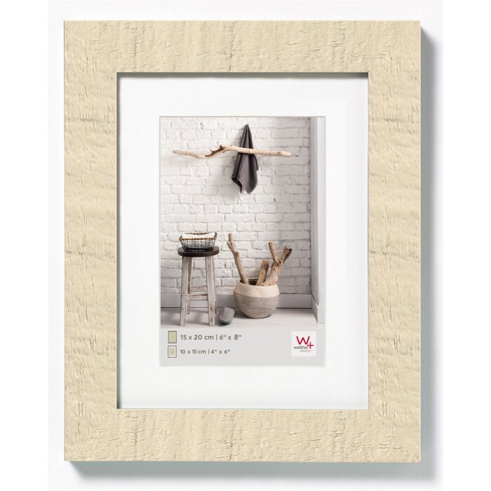 HOME Cornice in legno bianco crema nel formato 15x20 cm