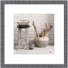 Cornice di legno 50x50 cm casa in grigio