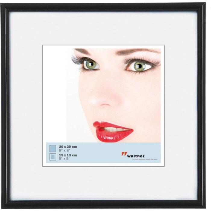 Walther Cornice di plastica Galeria 20x20 cm nero