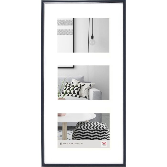 GALERIA cornice in plastica per galleria 3 x 10x15 cm - nero
