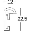 Walther Cornice di plastica Galeria 40x60 argento