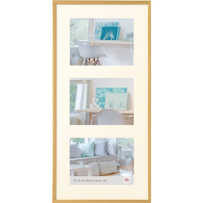 Walther Gallery Frame New Lifestyle 3 foto 15x20 cm oro