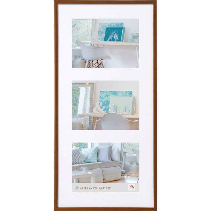 Walther Gallery Frame New Lifestyle 3 foto 15x20 cm bronzo (28x59,3 cm)