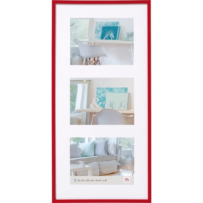 Walther Galleria Cornice New Lifestyle 3 Foto 15x20 cm rosso