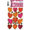 etichette decorative herma cuori oro 2 fogli