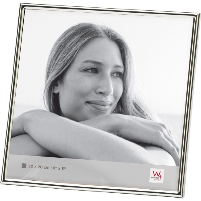 Walther Portafoto in metallo Chloe 20x20 cm argento lucido