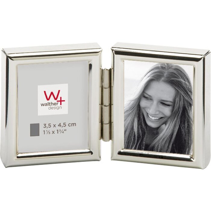Cornice per ritratto Chloe 3, 2 X 3,5x4,5 cm, argento