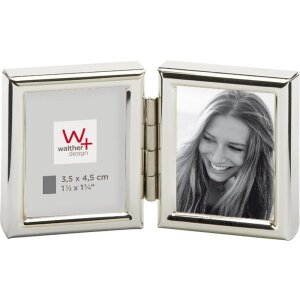Cornice per ritratto Chloe 3, 2 X 3,5x4,5 cm, argento