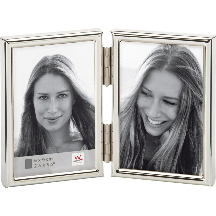 Walther Cornice doppia in metallo Chloe 2 foto 6x9 cm argento lucido