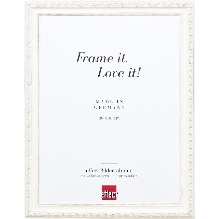 Cornice in legno Effect Profilo 37 Bianco 7x10 cm Vetro artificiale