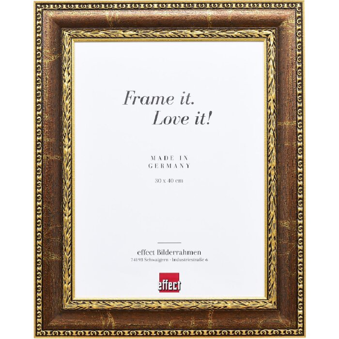 Cornice in legno Effect Profilo 31 con vetro antiriflesso 30,5x91,5 cm, marrone