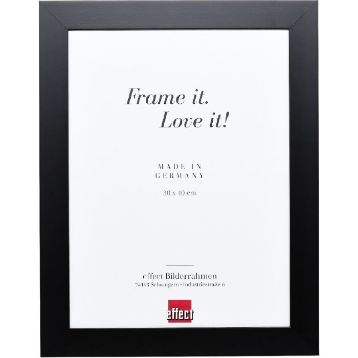 Cornice per foto in legno Effect Profilo 30 Nero 10,5x14,8 cm Vetro antiriflesso