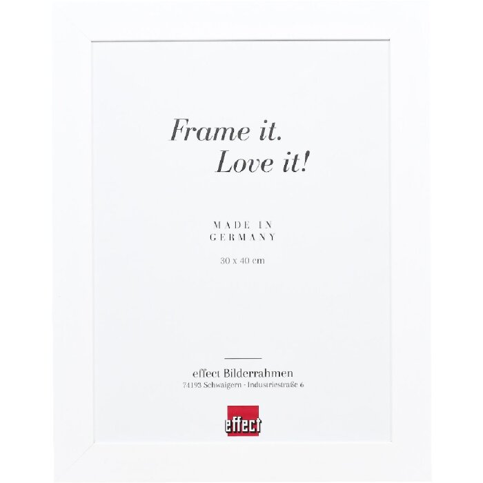 Cornice per foto Effect Holzrahmen Profil 30 Bianco 45x60 cm vetro antiriflesso