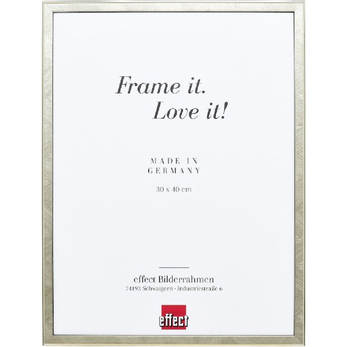 Cornice per foto in legno Effect Profil 29 Argento 25x50 cm Vetro museale