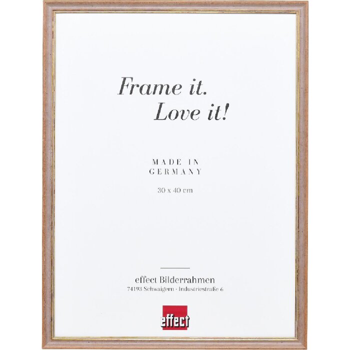 Cornice in legno Effect Profilo 25 Nocciola 25x50 cm Vetro museale