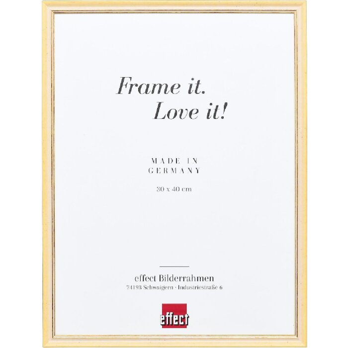 Cornice in legno Effect Profilo 25 Giallo 25x50 cm Vetro museale