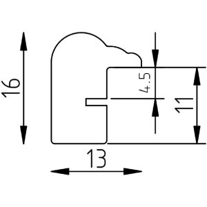 Cornice per foto in legno Effect Profilo 23 Verde 25x50 cm Vetro Museo