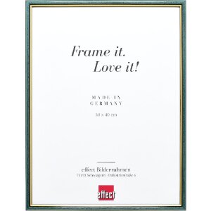 Cornice in legno profilo 23 Effect blu 25x50 cm con vetro...