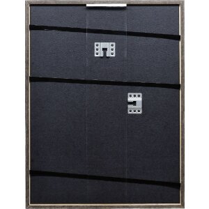 Cornice in legno profilo 23 Effect blu 25x50 cm con vetro da museo