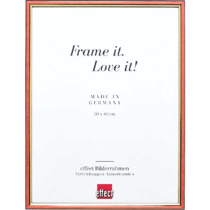 Cornice in legno Effect Profilo 23 Rossa 25x50 cm Vetro museale