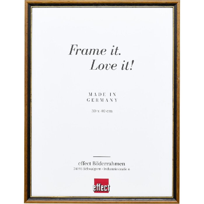 Cornice per foto in legno Effect Profil 22 Nocciola 25x50 cm con vetro museale