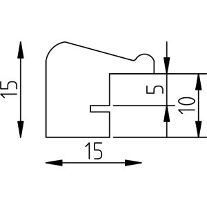 Cornice per foto in legno Effect Profil 22 Nocciola 25x50 cm con vetro museale