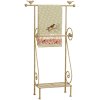 Clayre & Eef 40450 Portasciugamani 55x18x97 cm Uccelli in metallo color oro