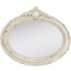 Specchio 61x5x53 cm ovale bianco antico